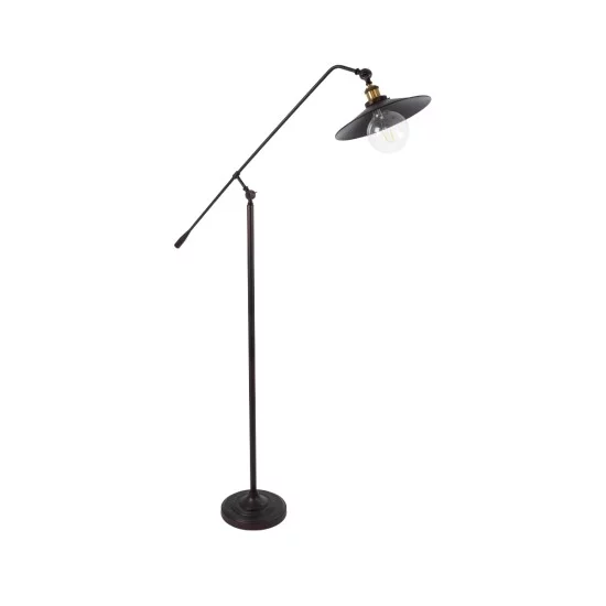 SILENE 01243 Vintage Επιδαπέδιο Φωτιστικό με Ντουί 1 x E27 AC 220-240V IP20 - Μαύρο & Χρυσό - Μ30 x Π30 x Υ194cm