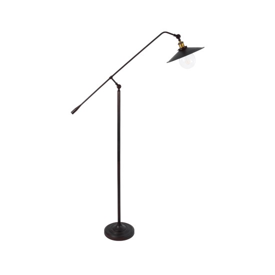 SILENE 01243 Vintage Επιδαπέδιο Φωτιστικό με Ντουί 1 x E27 AC 220-240V IP20 - Μαύρο & Χρυσό - Μ30 x Π30 x Υ194cm