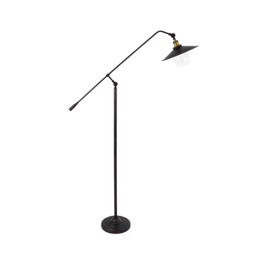 SILENE 01243 Vintage Επιδαπέδιο Φωτιστικό με Ντουί 1 x E27 AC 220-240V IP20 - Μαύρο & Χρυσό - Μ30 x Π30 x Υ194cm