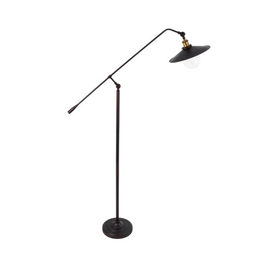 SILENE 01243 Vintage Επιδαπέδιο Φωτιστικό με Ντουί 1 x E27 AC 220-240V IP20 - Μαύρο & Χρυσό - Μ30 x Π30 x Υ194cm