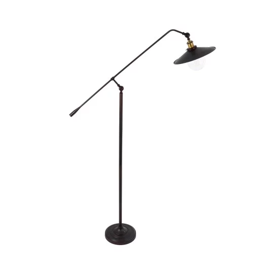 SILENE 01243 Vintage Επιδαπέδιο Φωτιστικό με Ντουί 1 x E27 AC 220-240V IP20 - Μαύρο & Χρυσό - Μ30 x Π30 x Υ194cm