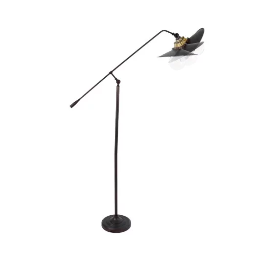 SILENE 01243 Vintage Επιδαπέδιο Φωτιστικό με Ντουί 1 x E27 AC 220-240V IP20 - Μαύρο & Χρυσό - Μ30 x Π30 x Υ194cm