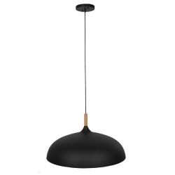 VALLETE 01259 Μοντέρνο Κρεμαστό Φωτιστικό Οροφής με Ντουί 1 x E27 AC 220-240V IP20 - Μαύρο & Μπεζ - Μ60 x Π60 x Υ35cm