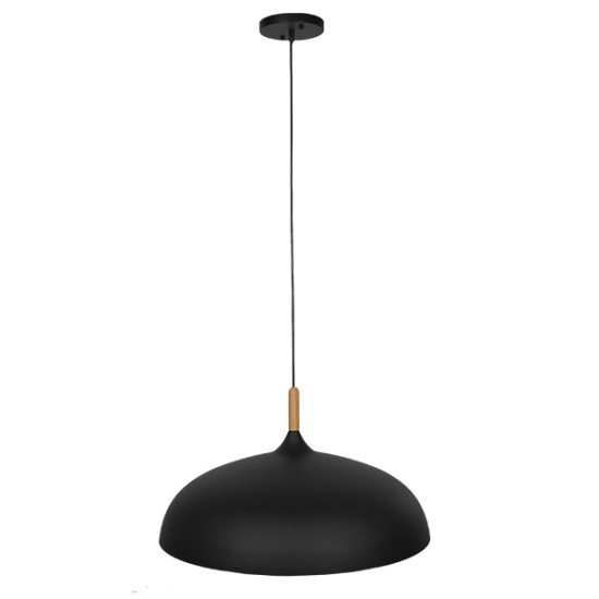 VALLETE 01259 Μοντέρνο Κρεμαστό Φωτιστικό Οροφής με Ντουί 1 x E27 AC 220-240V IP20 - Μαύρο & Μπεζ - Μ60 x Π60 x Υ35cm