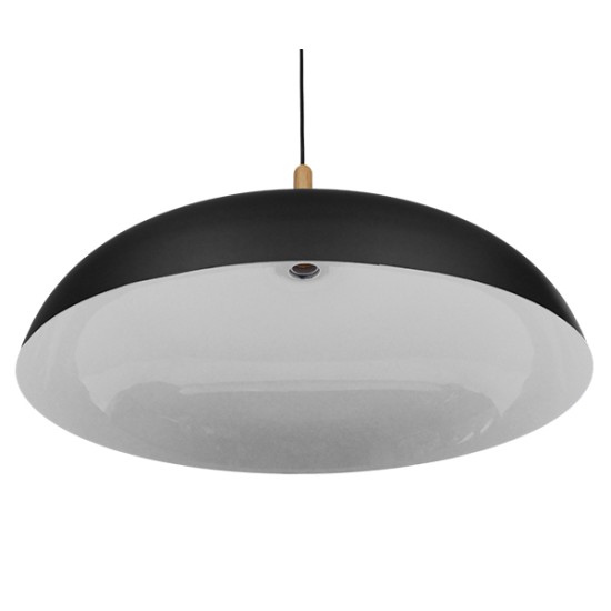 VALLETE 01259 Μοντέρνο Κρεμαστό Φωτιστικό Οροφής με Ντουί 1 x E27 AC 220-240V IP20 - Μαύρο & Μπεζ - Μ60 x Π60 x Υ35cm