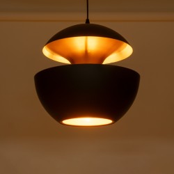 SEVILLE 01269 Μοντέρνο Κρεμαστό Φωτιστικό Οροφής με Ντουί 1 x E27 AC 220-240V IP20 - Μαύρο & Χρυσό - Μ35 x Π35 x Υ35cm