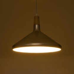 FELICITA 01276 Μοντέρνο Κρεμαστό Φωτιστικό Οροφής με Ντουί 1 x E27 AC 220-240V IP20 - Ασημί & Μπεζ - Μ40 x Π40 x Y30cm