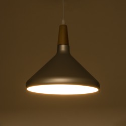 FELICITA 01277 Μοντέρνο Κρεμαστό Φωτιστικό Οροφής με Ντουί 1 x E27 AC 220-240V IP20 - Ασημί & Μπεζ - Μ30 x Π30 x Υ25cm