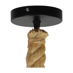 ROPE 01278 Vintage Κρεμαστό Φωτιστικό Οροφής με Ντουί 1 x E27 AC 220-240V IP20 - Μπεζ - Μ3.5 x Π3.5 x Y100cm