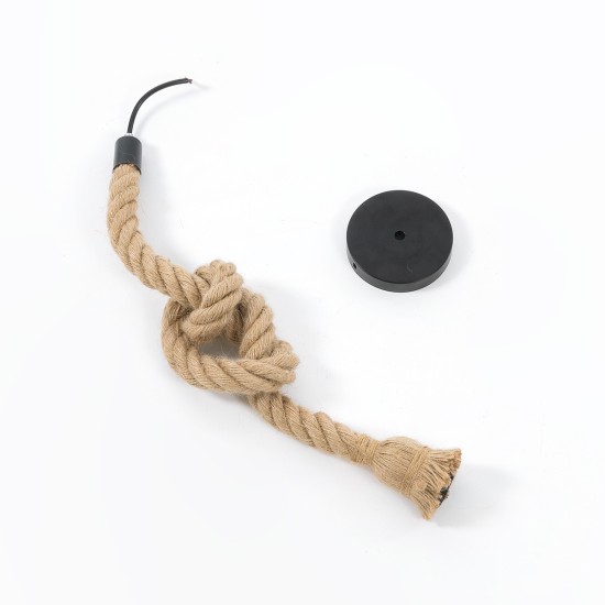 ROPE 01278 Vintage Κρεμαστό Φωτιστικό Ανάρτηση Μονόφωτο 1 x E27 IP20 Μπεζ Σχοινί - Μ3.5 x Π3.5 x Y100cm ROPE 01278 Vintage Κρεμαστό Φωτιστικό Ανάρτηση Μονόφωτο 1 x E27 IP20 Μπεζ Σχοινί - Μ3.5 x Π3.5 x Y100cm