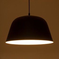 UPVALE 01281 Μοντέρνο Κρεμαστό Φωτιστικό Οροφής με Ντουί 1 x E27 AC 220-240V IP20 - Μαύρο & Λευκό - Μ40 x Π40 x Υ24cm