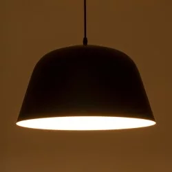 UPVALE 01281 Μοντέρνο Κρεμαστό Φωτιστικό Οροφής με Ντουί 1 x E27 AC 220-240V IP20 - Μαύρο & Λευκό - Μ40 x Π40 x Υ24cm