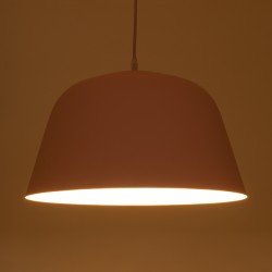 UPVALE 01284 Μοντέρνο Κρεμαστό Φωτιστικό Οροφής με Ντουί 1 x E27 AC 220-240V IP20 - Ροζ & Λευκό - Μ40 x Π40 x Υ24cm