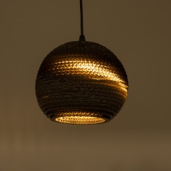 SANTORINI 01288 Boho Κρεμαστό Φωτιστικό Οροφής με Ντουί 1 x E27 AC 220-240V IP20 - Καφέ - Μ20 x Π20 x Y16cm