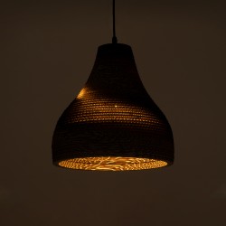 SANTORINI 01292 Boho Κρεμαστό Φωτιστικό Οροφής με Ντουί 1 x E27 AC 220-240V IP20 - Καφέ - Μ30 x Π30 x Y30cm