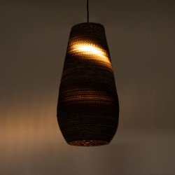 SANTORINI 01294 Boho Κρεμαστό Φωτιστικό Οροφής με Ντουί 1 x E27 AC 220-240V IP20 - Καφέ - Μ21 x Π21 x Y43cm