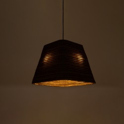 SANTORINI 01295 Boho Κρεμαστό Φωτιστικό Οροφής με Ντουί 1 x E27 AC 220-240V IP20 - Καφέ - Μ38 x Π38 x Υ30cm