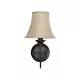 SHELLY 01299 Vintage Φωτιστικό Τοίχου - Απλίκα με Ντουί 1 x E27 AC 220-240V IP20 - Μαύρο & Μπεζ - Μ13 x Π18 x Υ34cm