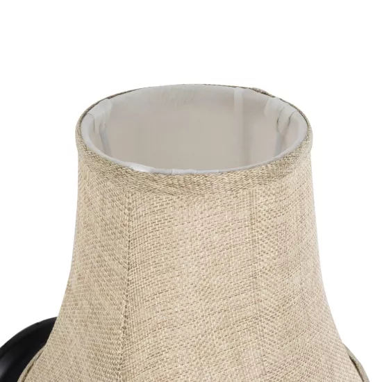 SHELLY 01299 Vintage Φωτιστικό Τοίχου - Απλίκα με Ντουί 1 x E27 AC 220-240V IP20 - Μαύρο & Μπεζ - Μ13 x Π18 x Υ34cm