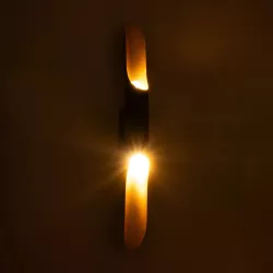 ESTERINA 01302 Μοντέρνο Φωτιστικό Τοίχου - Απλίκα με Ντουί 2 x E27 AC 220-240V IP20 - Μαύρο & Χρυσό - Μ5.5 x Π8 x Υ60cm