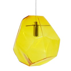 RINA 01308 Μοντέρνο Κρεμαστό Φωτιστικό Οροφής με Ντουί 1 x G9 AC 220-240V IP20 - Κίτρινο - Μ20 x Π20 x Υ20cm