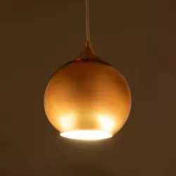 CANDELA 01309 Μοντέρνο Κρεμαστό Φωτιστικό Οροφής με Ντουί 1 x E27 AC 220-240V IP20 - Χάλκινο - Μ15 x Π15 x Υ13cm