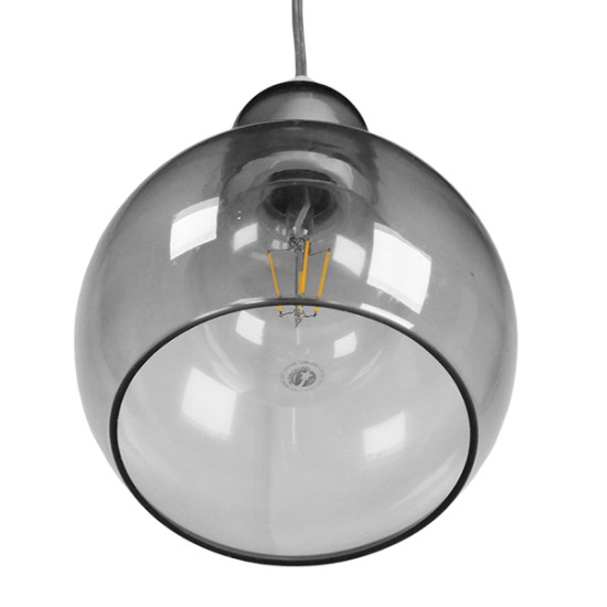 BOSSANOVA 01313 Μοντέρνο Κρεμαστό Φωτιστικό Ανάρτηση Μονόφωτο 1 x E27 IP20 Γκρι Γυαλί - Μ18 x Π18 x Υ23cm BOSSANOVA 01313 Μοντέρνο Κρεμαστό Φωτιστικό Ανάρτηση Μονόφωτο 1 x E27 IP20 Γκρι Γυαλί - Μ18 x Π18 x Υ23cm