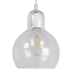 LUCREZIA 01314 Μοντέρνο Κρεμαστό Φωτιστικό Οροφής με Ντουί 1 x E27 AC 220-240V IP20 - Διάφανο - Μ18 x Π18 x Υ23cm