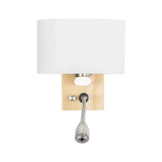 SUTTON 01316 Μοντέρνο Επιτοίχιο Φωτιστικό Απλίκα με LED Βραχίονα Δίφωτο 1 x E27 IP20 Μπεζ Ξύλο, Λευκό Γυαλί με Ασημί Μέταλλο - Μ15 x Π20 x Υ22.5cm SUTTON 01316 Μοντέρνο Επιτοίχιο Φωτιστικό Απλίκα με LED Βραχίονα Δίφωτο 1 x E27 IP20 Μπεζ Ξύλο, Λευκό Γυαλί με Ασημί Μέταλλο - Μ15 x Π20 x Υ22.5cm