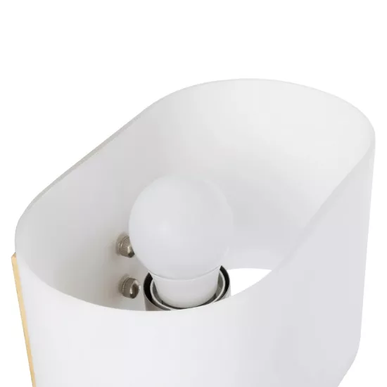 SUTTON 01316 Μοντέρνο Επιτοίχιο Φωτιστικό Απλίκα με LED Βραχίονα Δίφωτο 1 x E27 IP20 Μπεζ Ξύλο, Λευκό Γυαλί με Ασημί Μέταλλο - Μ15 x Π20 x Υ22.5cm SUTTON 01316 Μοντέρνο Επιτοίχιο Φωτιστικό Απλίκα με LED Βραχίονα Δίφωτο 1 x E27 IP20 Μπεζ Ξύλο, Λευκό Γυαλί με Ασημί Μέταλλο - Μ15 x Π20 x Υ22.5cm
