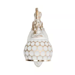 MERMAID 01317 Vintage Φωτιστικό Τοίχου - Απλίκα με Ντουί 1 x E27 AC 220-240V IP20 - Χρυσό - Μ16 x Π30 x Υ27cm