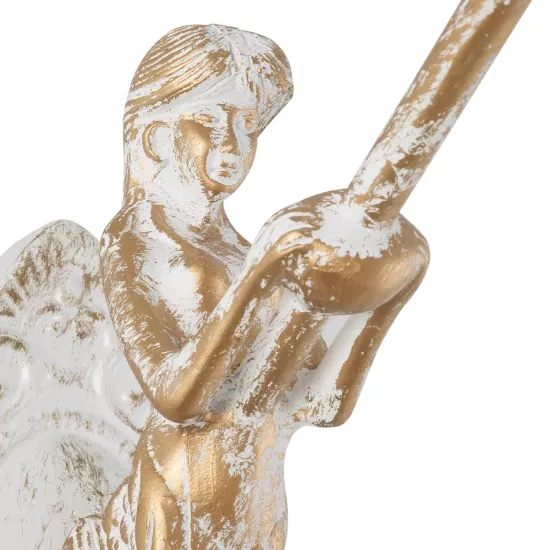 MERMAID 01317 Vintage Φωτιστικό Τοίχου - Απλίκα με Ντουί 1 x E27 AC 220-240V IP20 - Χρυσό - Μ16 x Π30 x Υ27cm