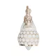 MERMAID 01317 Vintage Επιτοίχιο Φωτιστικό Απλίκα Μονόφωτο 1 x E27 IP20 Λευκό Γυαλί με Λευκό & Χρυσό Μέταλλο - Μ28 x Π14 x Υ24cm