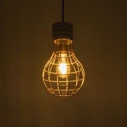 DURANT 01325 Μοντέρνο Κρεμαστό Φωτιστικό Οροφής με Ντουί 1 x E27 AC 220-240V IP20 - Γκρι & Χρυσό - Μ20 x Π20 x Υ35cm