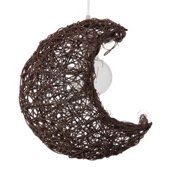 CRESCENT 01330 Vintage Κρεμαστό Φωτιστικό Οροφής με Ντουί 1 x E27 AC 220-240V IP20 - Καφέ - Μ30 x Π20 x Υ35cm