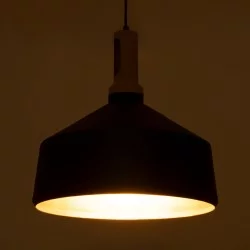 CALYPSO 01334-B Μοντέρνο Κρεμαστό Φωτιστικό Οροφής με Ντουί 1 x E27 AC 220-240V IP20 - Μαύρο & Μπρούτζινο - Μ36 x Π36 x Υ35cm