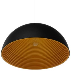 MEDEA 01344 Μοντέρνο Κρεμαστό Φωτιστικό Οροφής με Ντουί 1 x E27 AC 220-240V IP20 - Μαύρο & Χρυσό - Μ60 x Π60 x Υ30cm