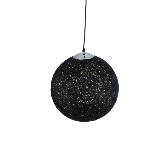 OCEANA 01360 Boho Κρεμαστό Φωτιστικό Μπάλα Μονόφωτο 1 x E27 IP20 Μαύρο Σχοινί - Μ40 x Π40 x Υ40cm OCEANA 01360 Boho Κρεμαστό Φωτιστικό Μπάλα Μονόφωτο 1 x E27 IP20 Μαύρο Σχοινί - Μ40 x Π40 x Υ40cm