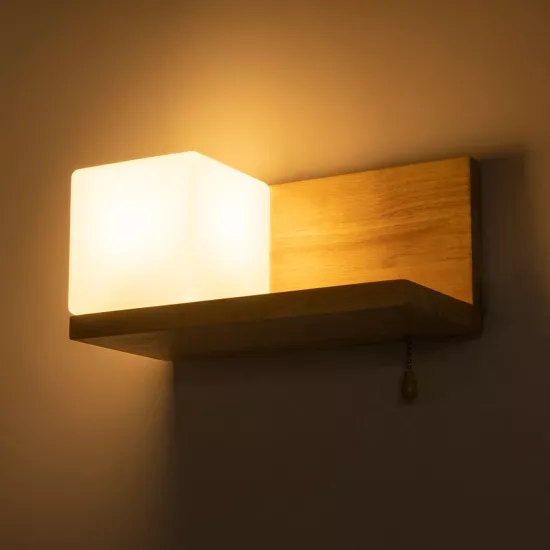 AMITY 01365 Μοντέρνο Φωτιστικό Τοίχου - Απλίκα με Ντουί 1 x E27 AC 220-240V IP20 - Μπεζ & Λευκό - Μ30 x Π14.5 x Υ15cm