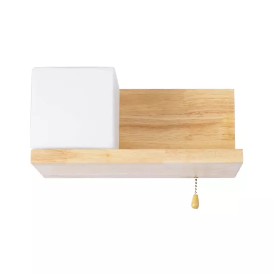 AMITY 01365 Μοντέρνο Φωτιστικό Τοίχου - Απλίκα με Ντουί 1 x E27 AC 220-240V IP20 - Μπεζ & Λευκό - Μ30 x Π14.5 x Υ15cm