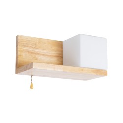 AMITY 01366 Μοντέρνο Φωτιστικό Τοίχου - Απλίκα με Ντουί 1 x E27 AC 220-240V IP20 - Μπεζ & Λευκό - Μ30 x Π14.5 x Υ15cm