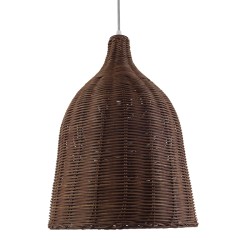 BAHAMAS 01367 Boho Κρεμαστό Φωτιστικό Οροφής με Ντουί 1 x E27 AC 220-240V IP20 - Καφέ - Μ30 x Π30 x Υ40cm