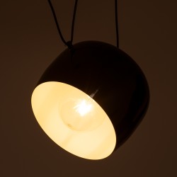 JASPER 01373 Μοντέρνο Κρεμαστό Φωτιστικό Οροφής με Ντουί 1 x E27 AC 220-240V IP20 - Μαύρο & Λευκό - Μ26.5 x Π26.5 x Υ20.5cm