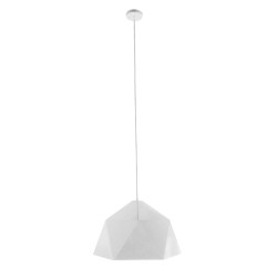 HEXAGON 01378 Μοντέρνο Κρεμαστό Φωτιστικό Οροφής με Ντουί 1 x E27 AC 220-240V IP20 - Λευκό & Χρυσό - Μ46 x Π46 x Y25cm