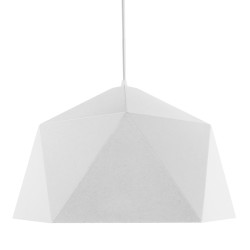 HEXAGON 01378 Μοντέρνο Κρεμαστό Φωτιστικό Οροφής με Ντουί 1 x E27 AC 220-240V IP20 - Λευκό & Χρυσό - Μ46 x Π46 x Y25cm