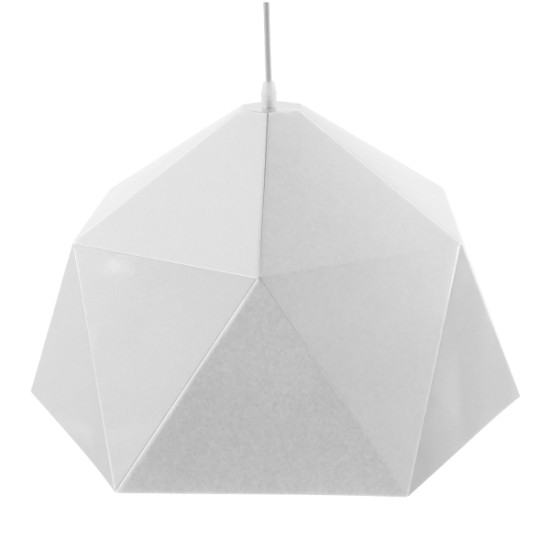 HEXAGON 01378 Μοντέρνο Κρεμαστό Φωτιστικό Οροφής με Ντουί 1 x E27 AC 220-240V IP20 - Λευκό & Χρυσό - Μ46 x Π46 x Y25cm