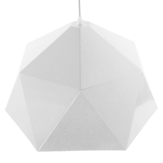 HEXAGON 01378 Μοντέρνο Κρεμαστό Φωτιστικό Οροφής με Ντουί 1 x E27 AC 220-240V IP20 - Λευκό & Χρυσό - Μ46 x Π46 x Y25cm