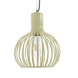 SCANDI 01387 Vintage Κρεμαστό Φωτιστικό Οροφής με Ντουί 1 x E27 AC 220-240V IP20 - Μπεζ - Μ23 x Π23 x Υ30cm