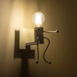 LITTLEMAN 01389 Μοντέρνο Φωτιστικό Τοίχου - Απλίκα με Ντουί 1 x E27 AC 220-240V IP20 - Λευκό - Μ12 x Π19 x Υ17cm