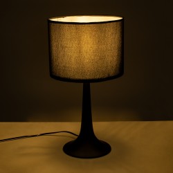 AMBROSIA 01394 Μοντέρνο Επιτραπέζιο Φωτιστικό Πορτατίφ με Ντουί 1 x E27 AC 220-240V IP20 - Μαύρο - Μ25 x Π25 x Υ46cm